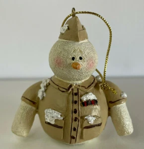 Military Snowman Christmas Ornament - Picture 1 of 5