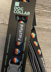 JUEGO DE COLLAR Y CORREA DE PLOMO FuzzYard - PRIDE ""CORAZONES"" Cachorro/Perro GRANDE NUEVO CON ETIQUETAS - Imagen 1 de 4