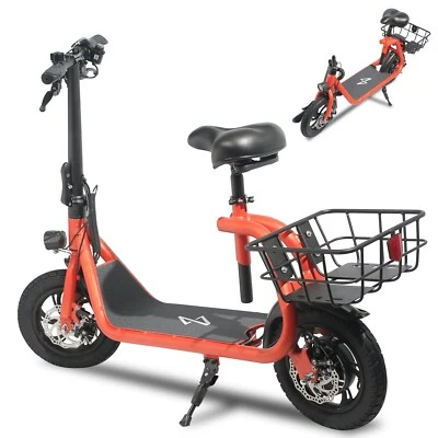 Scooter Eléctrico Plegable 450W Asiento Largo Alcance Adultos E-Scooter Urbano Viajero Foto 1 de 4