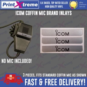 ICOM HAM radio cb BARA MICROFONO INTARSIO STICKER decalcomania autoadesiva NO MICROFONO INCLUSO! - Foto 1 di 5