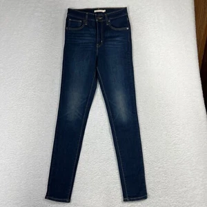 Levi's Mile High Rise Super Skinny Jeans Womens 28 (26x28.5) Blue Stretch Denim - Picture 1 of 11