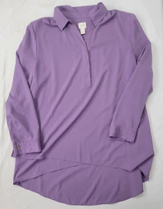 Camisa para mujer Chico con botones parciales de manga larga púrpura talla 3 (grande 16) - Imagen 1 de 6