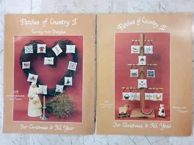 Homespun Elegance Patches of Country I & 2 Cross Stitch Patterns Amish Cottage - Image 1 of 4
