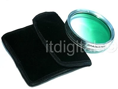 62mm Graduated Green Color Lens Glass Filter Screw-in Half Green Half Clear 62 m - Image 1 of 2