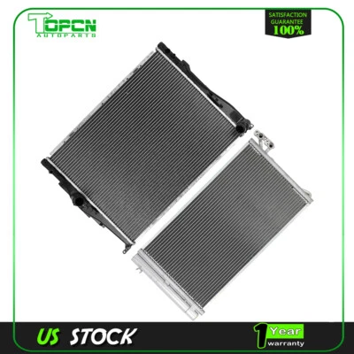 Fits 2011 2012 2013 BMW 128i Replacement Radiator & Condenser Cooling Assembly - Image 1 of 4