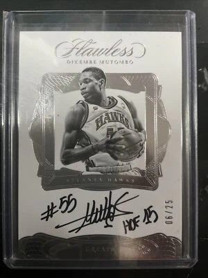 2016-17 Panini Flawless #G-DM Dikembe Mutombo 6/25 On Card Autograph Auto HOF15 - Image 1 of 2
