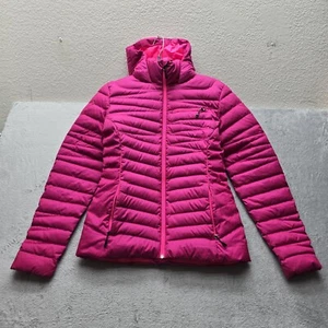 Spyder Jacket Women's S Timeless Hooded Down-Filled Puffer Pink Pockets Winter - Picture 1 of 20