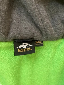 Pacific Trail Jacket Youth Size L  14/16 Black Neon Green Zipper Logo Insulated  - Picture 1 of 15