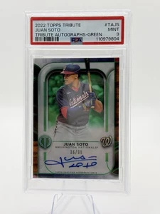 2022 Topps Tribute - Tribute Autographs Juan Soto #TA-JS Green /99 (AU) PSA 9 - Picture 1 of 2