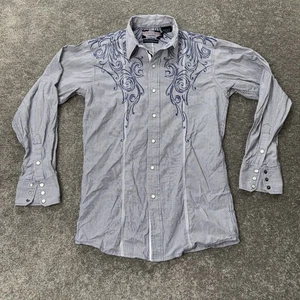 Camisa Occidental Brooks & Dunn Panhandle Delgada Perla Bordada a Presión Pequeña Vaquera - Imagen 1 de 14