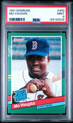 Donruss #430 Mo Vaughn 1991 - PSA como nuevo 9 Foto 1 de 2