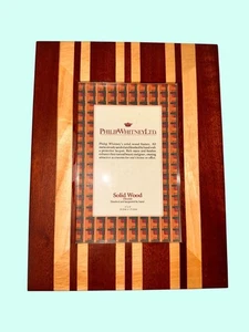 Philip Whitney Gestreifter Massivholzrahmen 4x6 Mehrfarbig Handarbeit - Bild 1 von 7