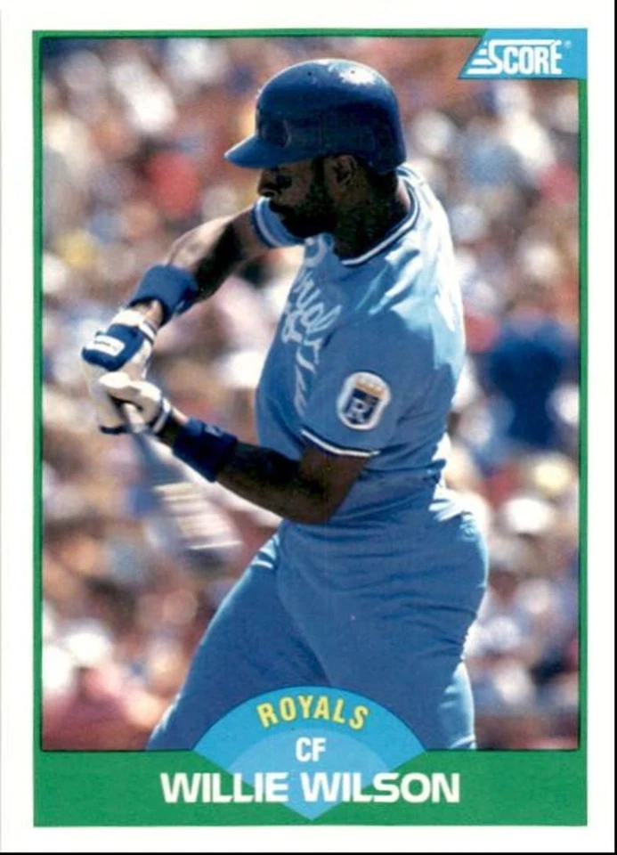 1989 Score Baseball Card Willie Wilson Kansas City Royals #28 - Image 1 of 2