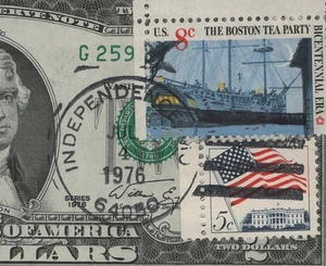 1976 $2 FDR Cancelled Stamp Independence Missouri Tea Party Stamp CH CU 3 of 3 - Picture 1 of 3