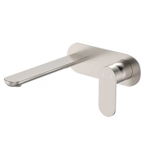 Fienza Empire Slim Basin/Bath Wall Mixer Set Oval 20cm Br Nickel 234106BN-200- - Picture 1 of 2
