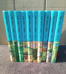 Complete The Bible Story 10-Volume Set 1-10 VG 1950s HC READ DESCPT John Maxwell - Picture 1 of 10