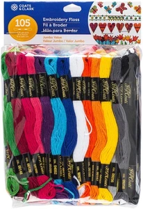 Coats & Clark 6-Strand Embroidery Floss Jumbo Pack 105/Pkg Basic - Picture 1 of 3
