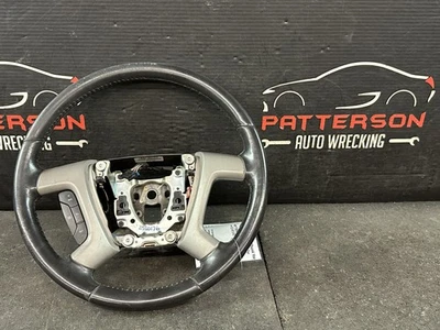 09-13 GMC SIERRA 1500 BLACK LEATHER WRAPPED STEERING WHEEL ID 15917922 - Image 1 of 4