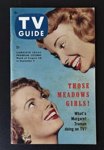 THE MEADOWS GIRLS 1953 ORIGINAL TV GUIDE - NEW ENGLAND EDITION - Bild 1 von 5