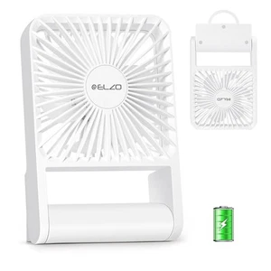 Travel Fan, Foldable Mini Desk Fan, Ultra-Quiet Battery Operated, 3 Speeds Ad... - Picture 1 of 7