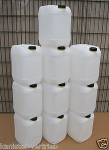 10 x 20 L Kanister Camping Trinkwasserkanister Getränkekanister natur, weiß - Bild 1 von 1