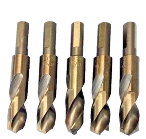 Taladro de máquina de tornillo de 5 piezas M35 broca de cobalto 17/32 X 3 X 3/8 vástago 3 planos - Imagen 1 de 3