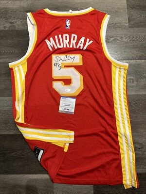 Dejounte Murray Signed Jersey PSA COA Atlanta Hawks Autographed - Image 1 of 3