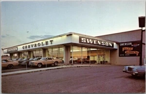 WESTVILLE, New Jersey Advertising Postcard SWENSON CHEVROLET Chevy Dealer c1976 - Picture 1 of 2