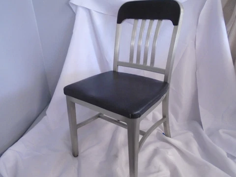 Vintage Eames Era Good Form Aluminum Side Chair - Steampunk Style 1960s Cover