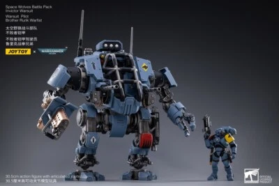 JOYTOY Warhammer 40k Space Wolves Battle Pack Invictor Warsuit w/ Pilot 1/18 FIG - Image 1 of 4