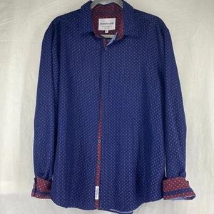 International Report Dress Shirt hidden placket long-sleeve flip cuff mens sz XL - Picture 1 of 6