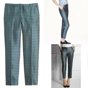 J.CREW COLLECTION Gr. 2 Hose aus 100 % Seide im Jade Foulard Style 04995 - Bild 1 von 9