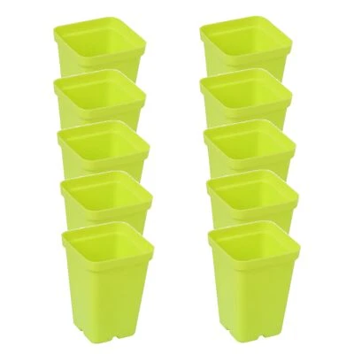 SUNPACK 2.5" Maceta Cuadrada para Jardinería Interior, Verde Lima (Pack de 10) Foto 1 de 4