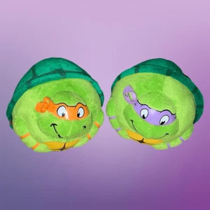 Ty Benie Ballz Teenage Mutant Ninja Turtles Michelango & Donatelllo TMNT Plush - Picture 1 of 4
