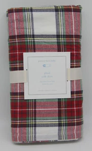 Pottery Barn Kids Baby Crib Skirt Plaid Red Hoiday 16" Drop 28"x 52" NWT $79 - Picture 1 of 6
