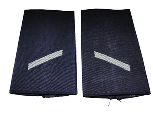 1 Paar Bundeswehr Rangschlaufen Gefreiter  Luftwaffe weiß /blau - Picture 1 of 1