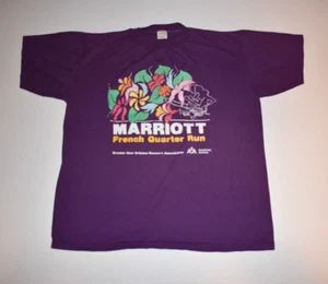 T-shirt Marriott Fench Quarter Run Art, punto singolo, made in USA, fiori, taglia (L) - Foto 1 di 20