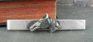 Vintage Signed Ballou 925 Sterling Silver Horse Head Tie Bar - Picture 1 of 5