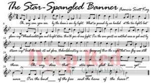 Deep Red Stamps Star Spangled Banner Rubber Cling Stamp - Picture 1 of 3