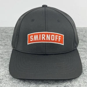 Smirnoff Hat Cap Black Embroidered Red Logo Snapback Promotional Restored - Picture 1 of 6