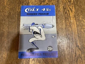 Houston Colt 45s Scorecard Program 1964 vs Philadelphia Phillies Don Larsen - Picture 1 of 4