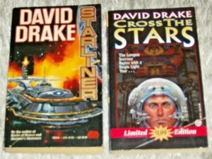 2 by David Drake, CROSS THE STARS, STARLINER, 1990's Science Fiction Paperbacks - Picture 1 of 7