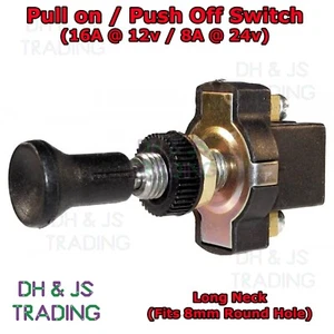 Pull On / Push Off 16A @ 12V / 8A @ 24V Pull / Push Lever Choke Fuel Long Neck - Picture 1 of 1