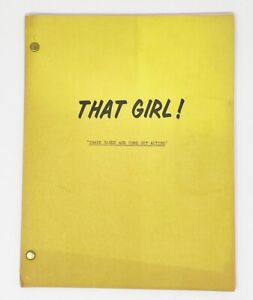1969 ORIGINAL Script w/NOTES That Girl Marlo Thomas TV Show Shake Hands Come Out