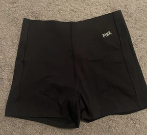 Victorias Secret PINK Bike Compression Shorts Sz S - Black - Picture 1 of 4
