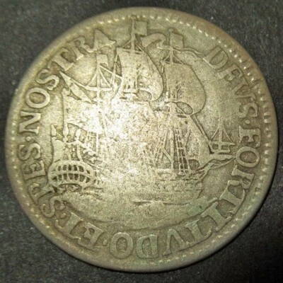 Certificate of Authenticity Silver 1678 Colonial New York Ship Shilling 3 masted - Image 1 of 3
