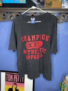 Vintage Champion T Shirt 1990s Mens XL Black Preowned Vtg 90s - Picture 1 of 4