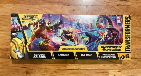 Transformers Legacy Creatures Collide Buzzworthy Bumblebee Goldbug 4 Pack *READ Cover