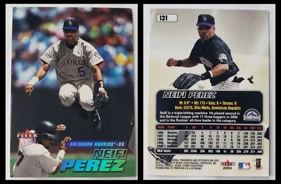 2001 Fleer Ultra NEIFI PEREZ #131 Baseball Card Colorado Rockies MLB - Image 1 of 4