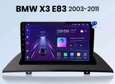 RADIO 2 DIN GPS For BMW X3 E83 ANDROID BLUETOOTH USB GPS NAVIGATOR - Image 1 of 4